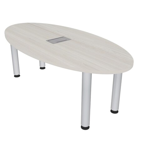 Skutchi Designs 33.5 in W, 69.5 in L, 29 in H, Engineered Wood Top, Ivory H-OVL-3470-PT-EL-26
